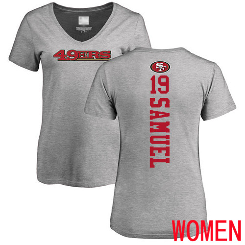 San Francisco 49ers Ash Women Deebo Samuel Backer #19 NFL T Shirt
